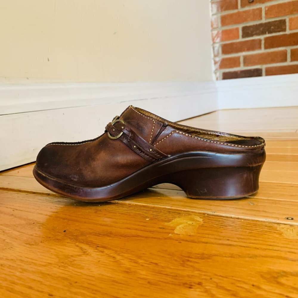 Womens Ariat Leather Heeled Clogs Slides Mules  8.5 B - Picture 7 of 16